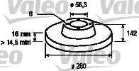 Valeo 187029 - Спирачен диск vvparts.bg