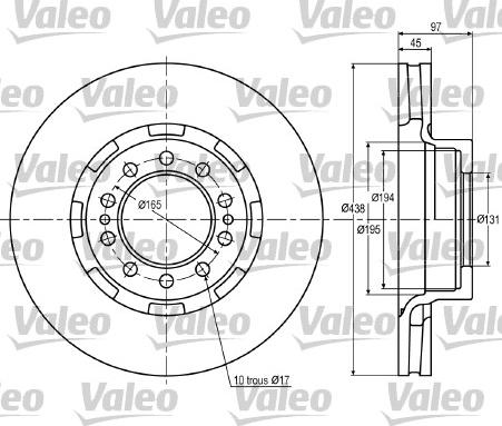 Valeo 187024 - Спирачен диск vvparts.bg
