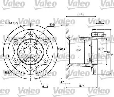 Valeo 187028 - Спирачен диск vvparts.bg