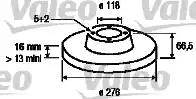 Valeo 187148 - Спирачен диск vvparts.bg