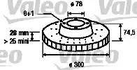 Valeo 187154 - Спирачен диск vvparts.bg