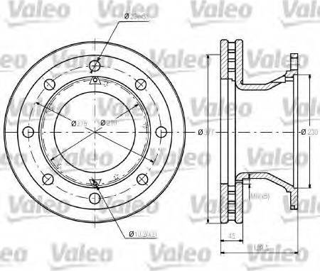 Valeo 187100 - Спирачен диск vvparts.bg