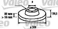 Valeo 187130 - Спирачен диск vvparts.bg