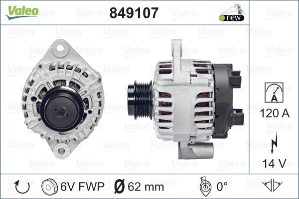 Valeo 849107 - Генератор vvparts.bg