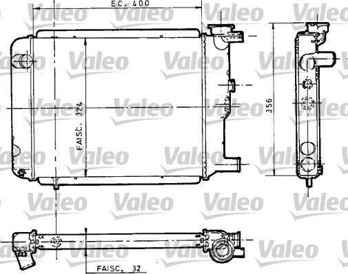 Valeo 810946 - Радиатор, охлаждане на двигателя vvparts.bg