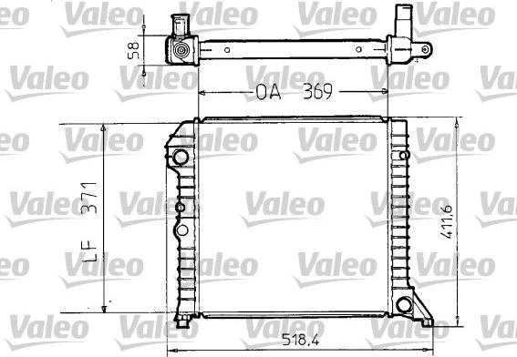 Valeo 810956 - Радиатор, охлаждане на двигателя vvparts.bg