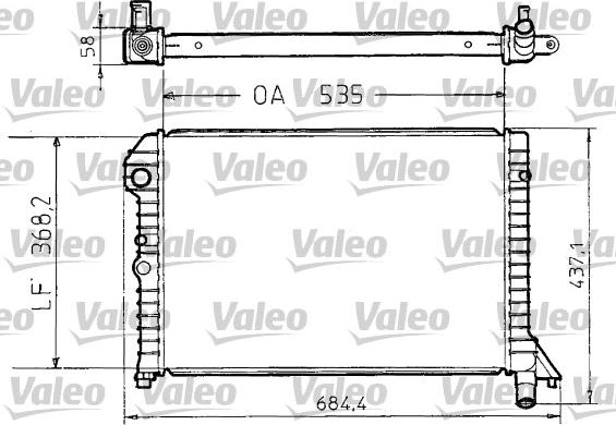 Valeo 810958 - Радиатор, охлаждане на двигателя vvparts.bg