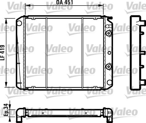 Valeo 810971 - Радиатор, охлаждане на двигателя vvparts.bg