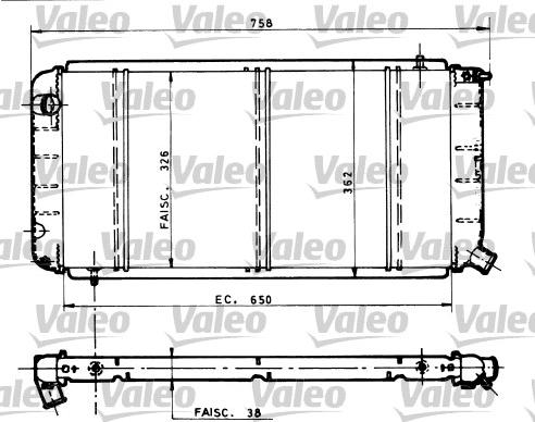 Valeo 810815 - Радиатор, охлаждане на двигателя vvparts.bg