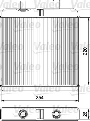 Valeo 811539 - Топлообменник, отопление на вътрешното пространство vvparts.bg