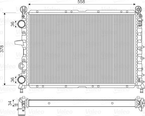 Valeo 811073 - Радиатор, охлаждане на двигателя vvparts.bg