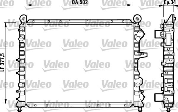 Valeo 811072 - Радиатор, охлаждане на двигателя vvparts.bg