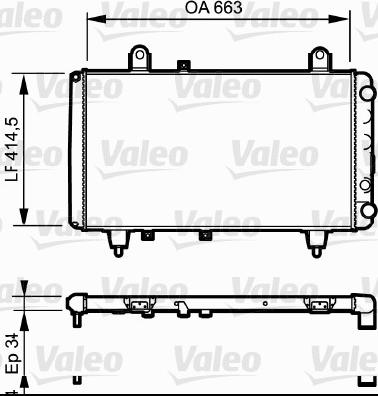 Valeo 811 380 - Радиатор, охлаждане на двигателя vvparts.bg