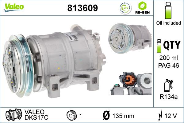 Valeo 813609 - Компресор, климатизация vvparts.bg