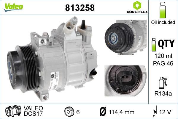 Valeo 813258 - Компресор, климатизация vvparts.bg