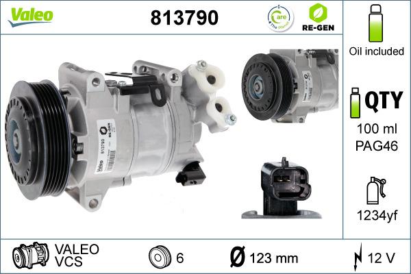 Valeo 813790 - Компресор, климатизация vvparts.bg