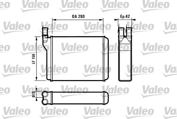 Valeo 812027 - Топлообменник, отопление на вътрешното пространство vvparts.bg