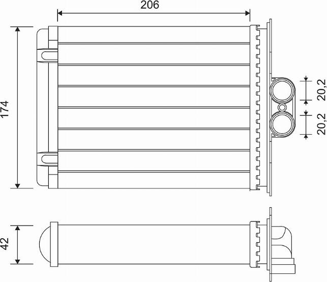 Valeo 812118 - Топлообменник, отопление на вътрешното пространство vvparts.bg