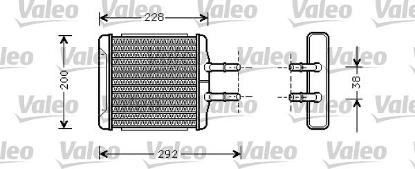 Valeo 812335 - Топлообменник, отопление на вътрешното пространство vvparts.bg