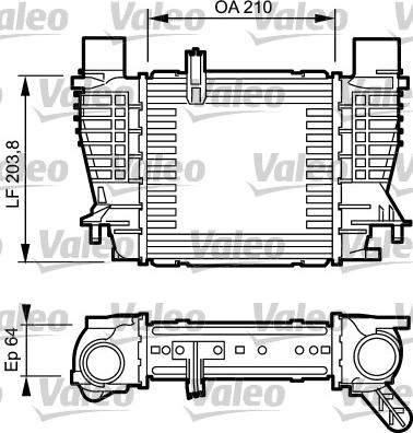 Valeo 817999 - Интеркулер (охладител за въздуха на турбината) vvparts.bg