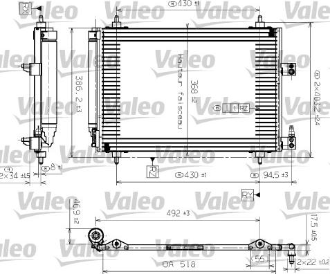 Valeo 817464 - Кондензатор, климатизация vvparts.bg