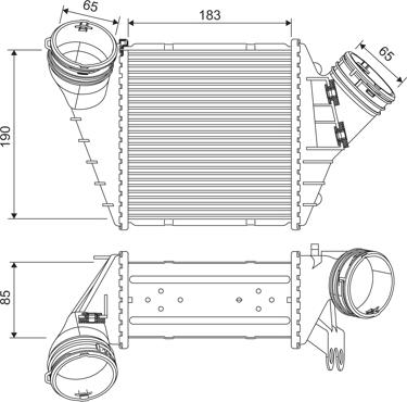 Valeo 817555 - Интеркулер (охладител за въздуха на турбината) vvparts.bg