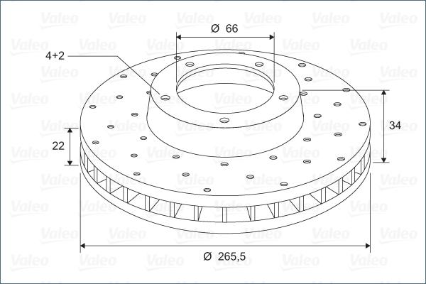 Valeo 886695 - Спирачен диск vvparts.bg