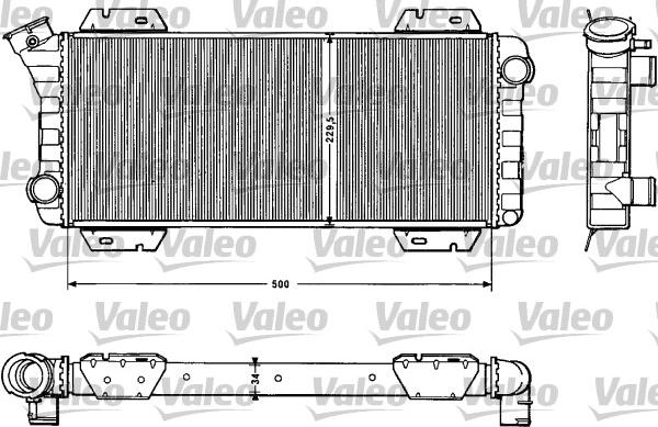 Valeo 883955 - Радиатор, охлаждане на двигателя vvparts.bg