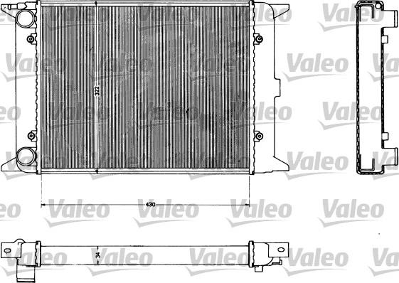 Valeo 883419 - Радиатор, охлаждане на двигателя vvparts.bg
