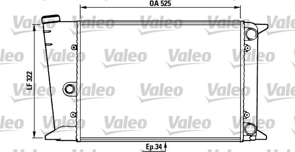 Valeo 883437 - Радиатор, охлаждане на двигателя vvparts.bg