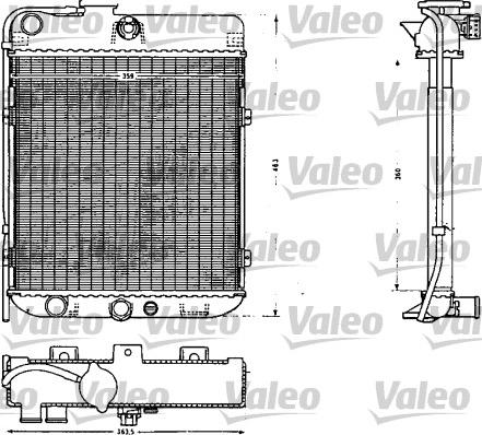 Valeo 883854 - Радиатор, охлаждане на двигателя vvparts.bg