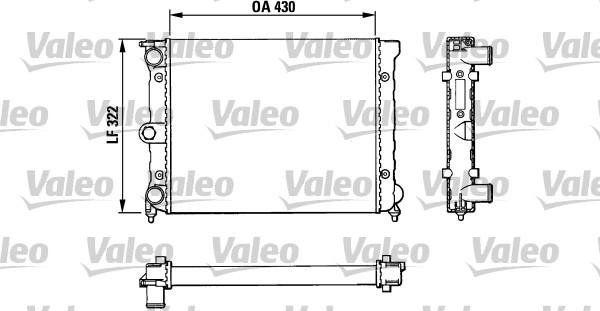 Valeo 883819 - Радиатор, охлаждане на двигателя vvparts.bg