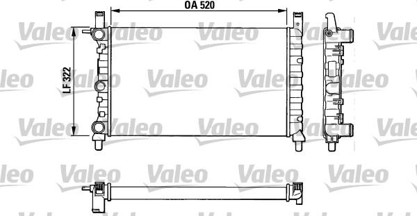 Valeo 883825 - Радиатор, охлаждане на двигателя vvparts.bg