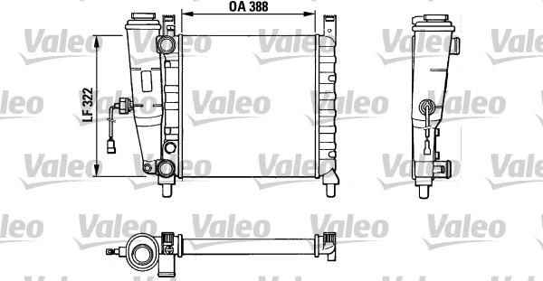 Valeo 883827 - Радиатор, охлаждане на двигателя vvparts.bg