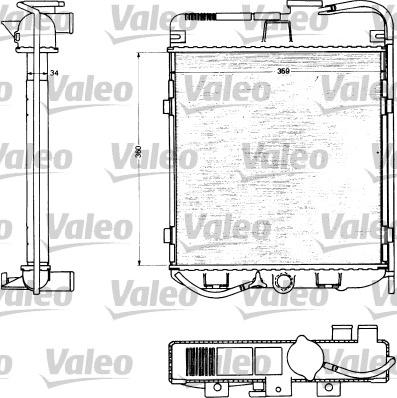 Valeo 883712 - Радиатор, охлаждане на двигателя vvparts.bg