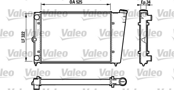 Valeo 883725 - Радиатор, охлаждане на двигателя vvparts.bg