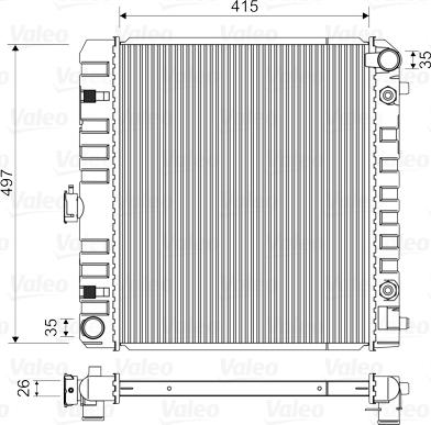 Valeo 883778 - Радиатор, охлаждане на двигателя vvparts.bg