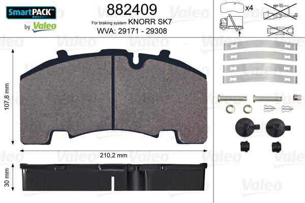 Wagner Lockheed 2926404950 - Комплект спирачно феродо, дискови спирачки vvparts.bg