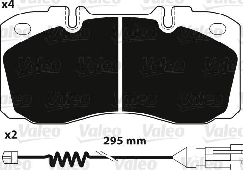 Valeo 882234 - Комплект спирачно феродо, дискови спирачки vvparts.bg