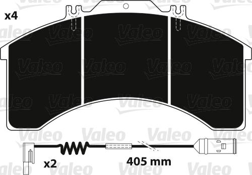 Valeo 882231 - Комплект спирачно феродо, дискови спирачки vvparts.bg