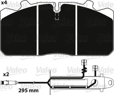 Valeo 882238 - Комплект спирачно феродо, дискови спирачки vvparts.bg