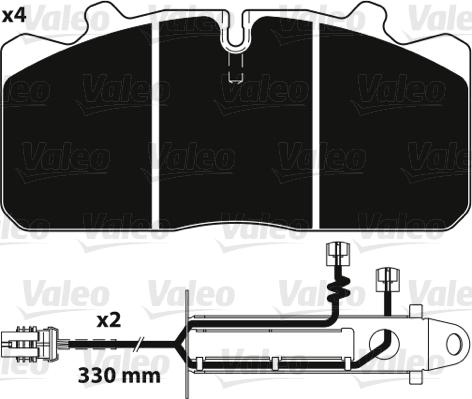 Valeo 882229 - Комплект спирачно феродо, дискови спирачки vvparts.bg