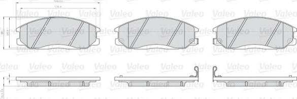 Valeo 873569 - Комплект спирачно феродо, дискови спирачки vvparts.bg