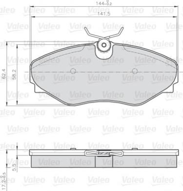 Valeo 873099 - Комплект спирачно феродо, дискови спирачки vvparts.bg