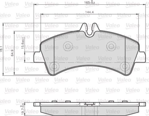 Valeo 873190 - Комплект спирачно феродо, дискови спирачки vvparts.bg