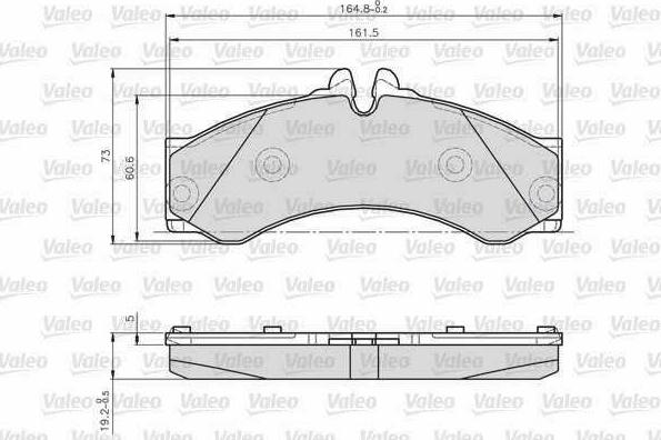 Valeo 873153 - Комплект спирачно феродо, дискови спирачки vvparts.bg