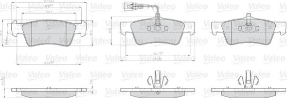 Valeo 873367 - Комплект спирачно феродо, дискови спирачки vvparts.bg