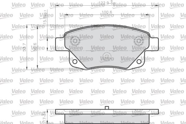 Valeo 872486 - Комплект спирачно феродо, дискови спирачки vvparts.bg