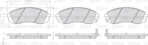 Valeo 872597 - Комплект спирачно феродо, дискови спирачки vvparts.bg