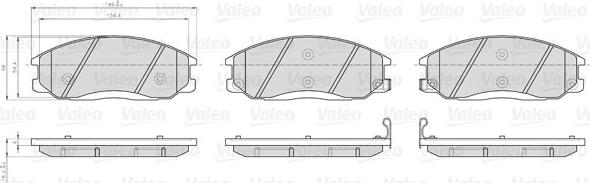 Valeo 872569 - Комплект спирачно феродо, дискови спирачки vvparts.bg